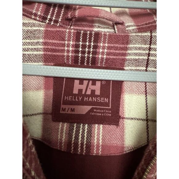 Helly Hansen Women’s Coat Size Medium. Plaid Cotton Outer Shell Fur Hooded - Picture 9 of 12